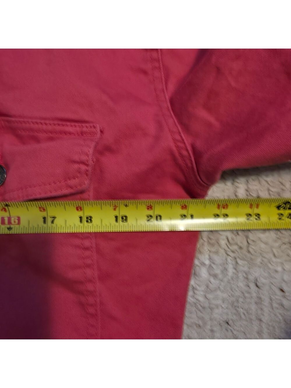 4/$25 Deal! Amanda Green Women's Coral Cotton Utility Jacket - Picture 8 of 13